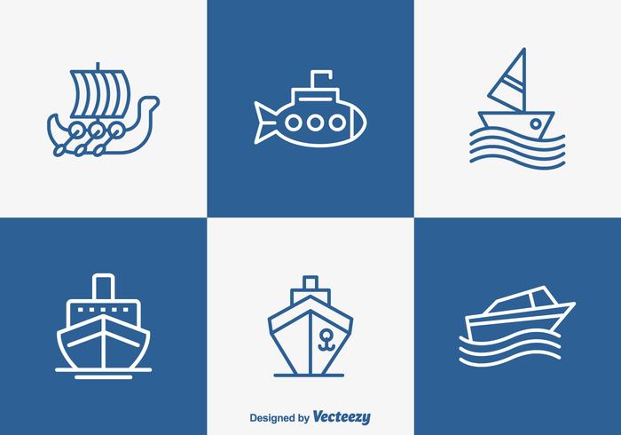 Outlined Boat And Ship Vector Icons 700x490 Outlined Boat And Ship Vector Icons