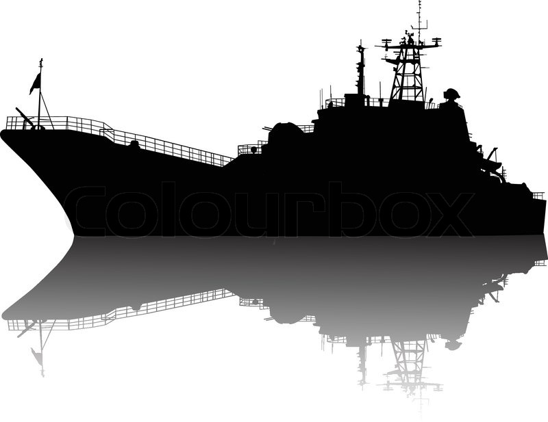 800x617 High Detailed Ship Silhouette Stock Vector Colourbox