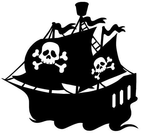 450x425 Pirate Ship Silhouette