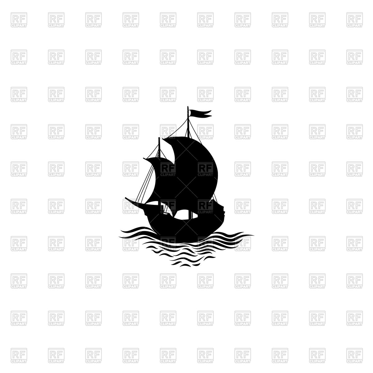 1200x1200 Sailing Ship Silhouette Vector Image Of Objects Terriana
