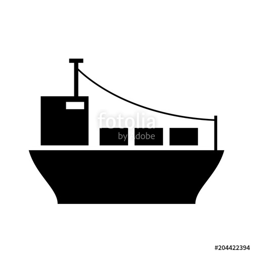 500x500 Ship Silhouette Vector Icon Stock Image And Royalty Free Vector