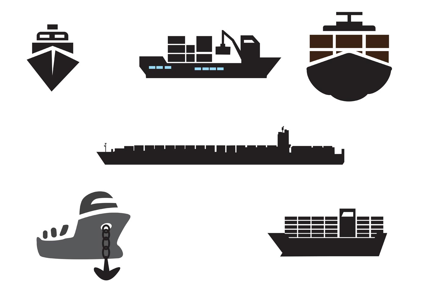 1400x980 Freight Ship Free Vector Art