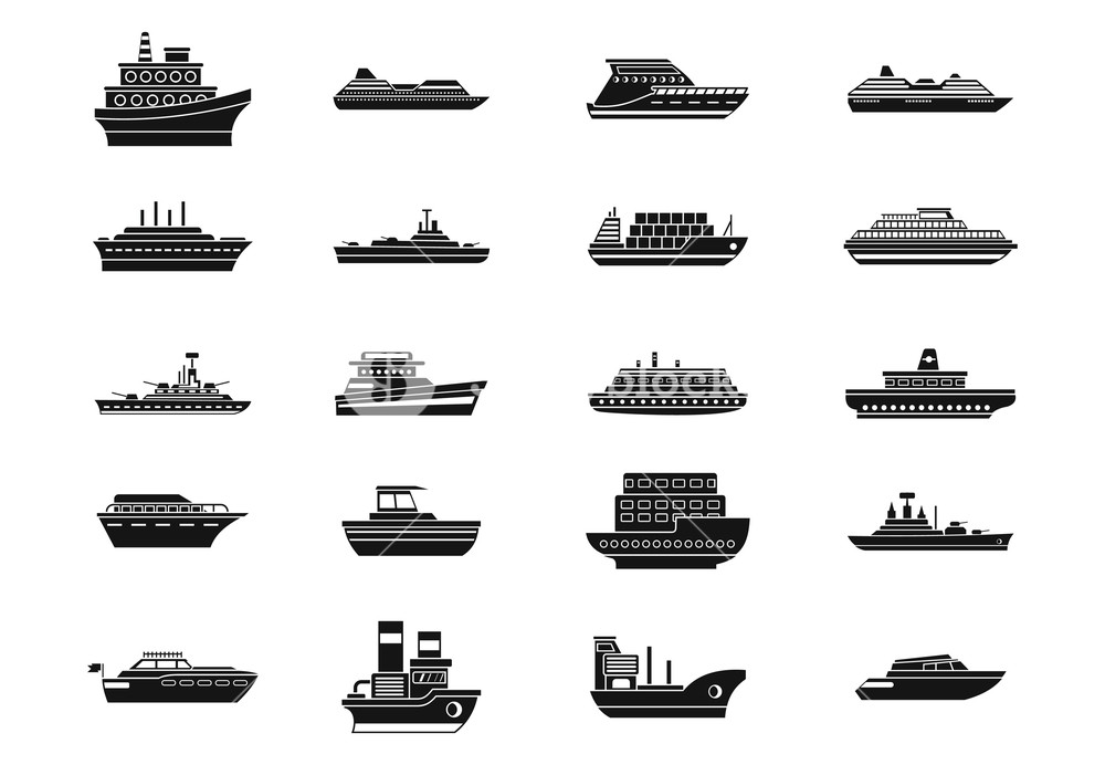 1000x692 Ship Icon Set Simple Set Of Ship Vector Icons For Web Design
