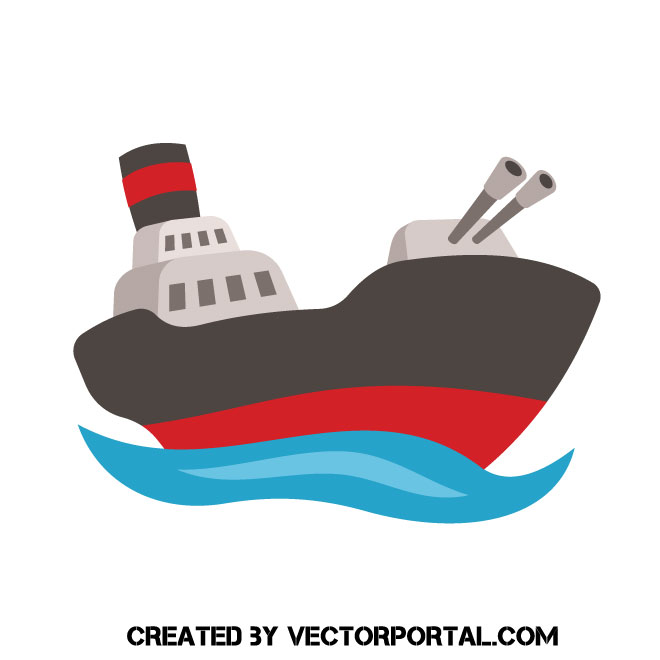 660x660 War Ship Vector Image