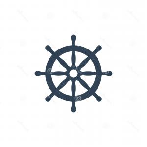 300x300 Ship Wheel Vector Icon Ship S Steering Wheel Simple Design Ship