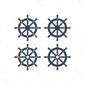 300x300 Stock Illustration Ship Wheel Vector Illustration Set Catamart
