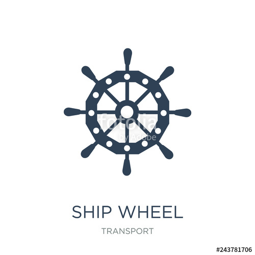 500x500 Ship Wheel Icon Vector On White Background, Ship Wheel Trendy