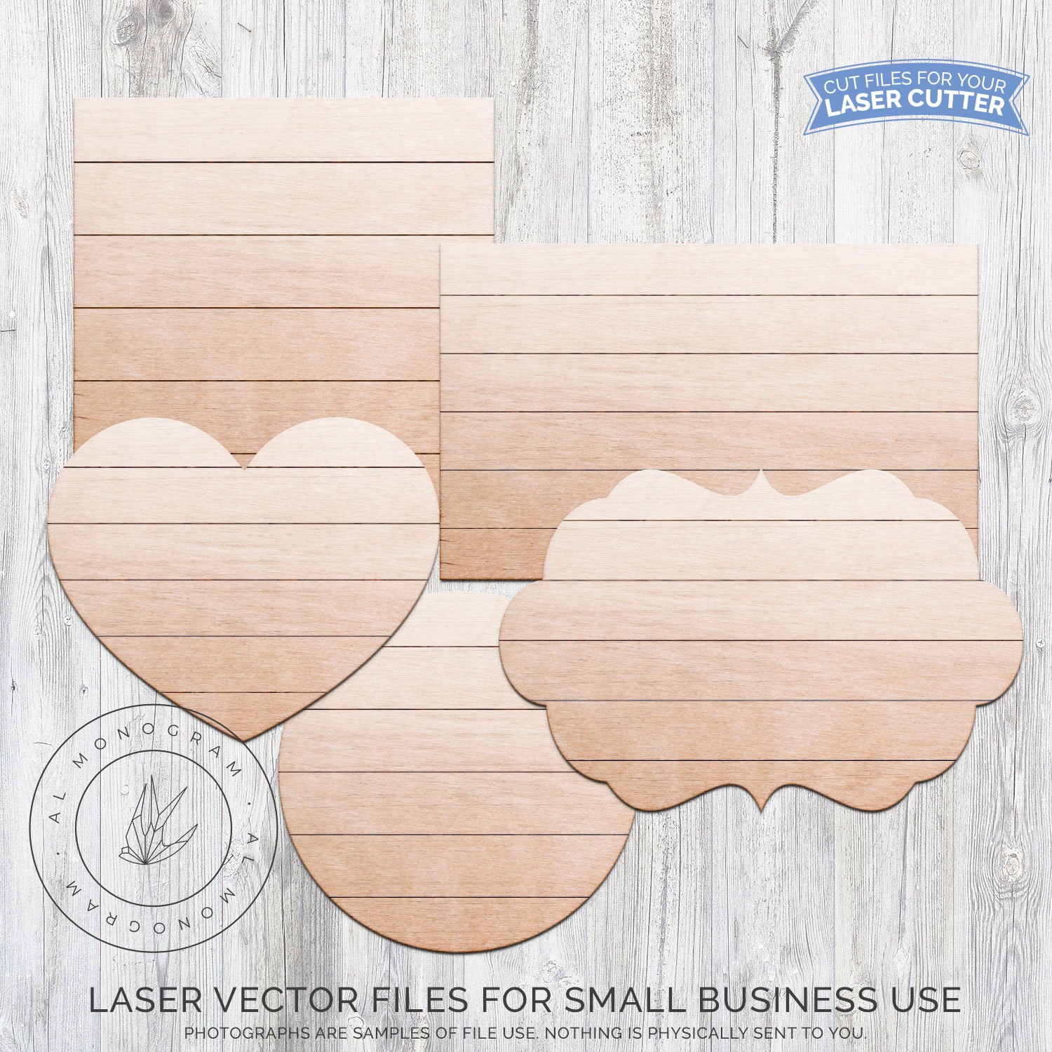 1500x1500 Shiplap Shapes For Wood Signs Laser Vector Al Monogram
