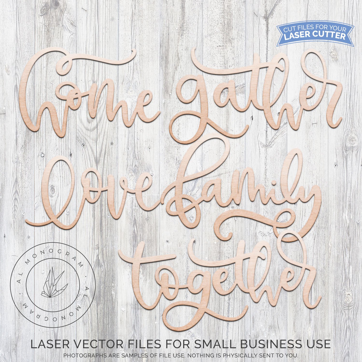 1500x1500 Family Words For Wood Signs Laser Vector Al Monogram