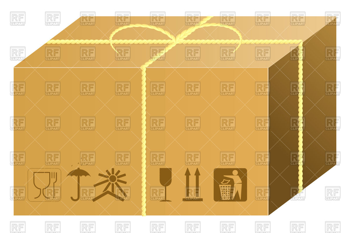 1200x800 Closed Shipping Box Vector Image Of Objects
