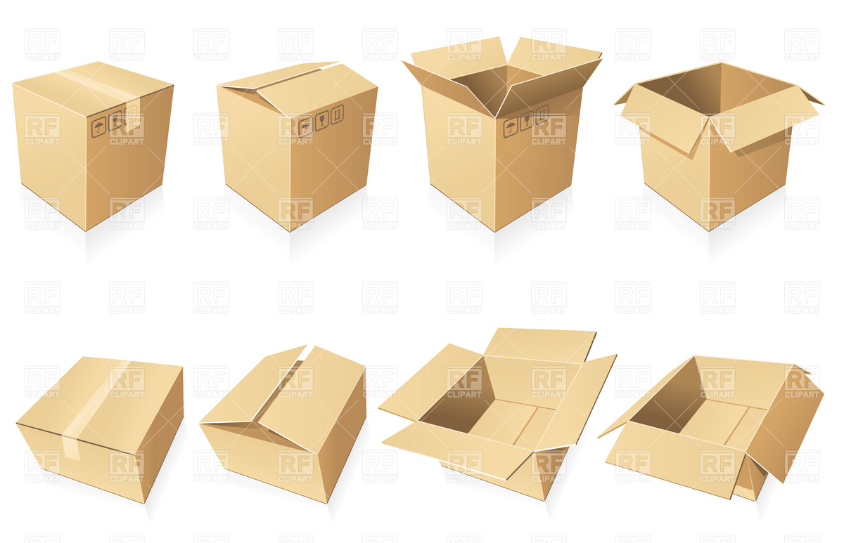 1200x773 Blank Cardboard Boxes Vector Image Of Objects Good