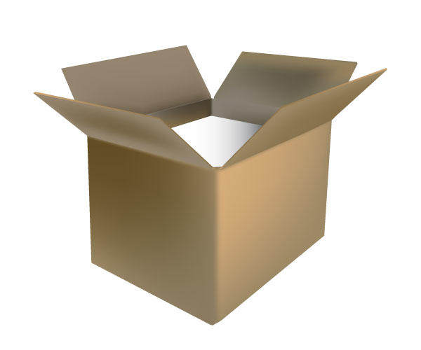 600x500 Open Cardboard Box Vector Free