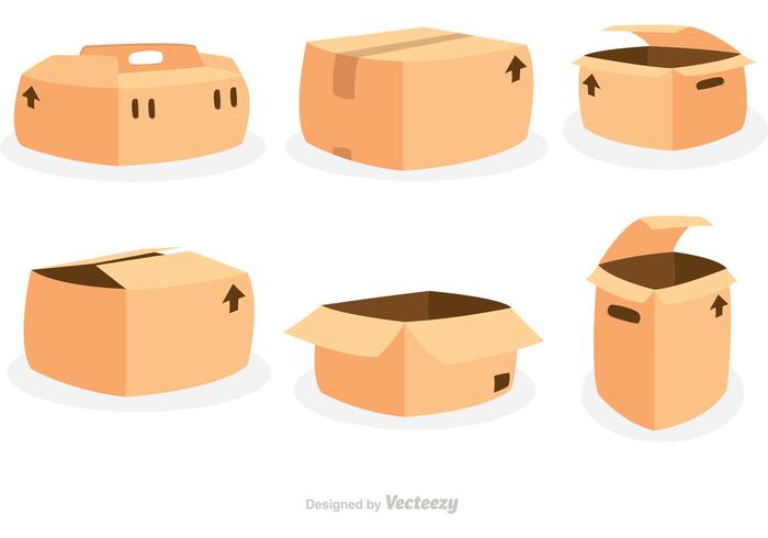 700x490 Packing Boxes Vector Icons