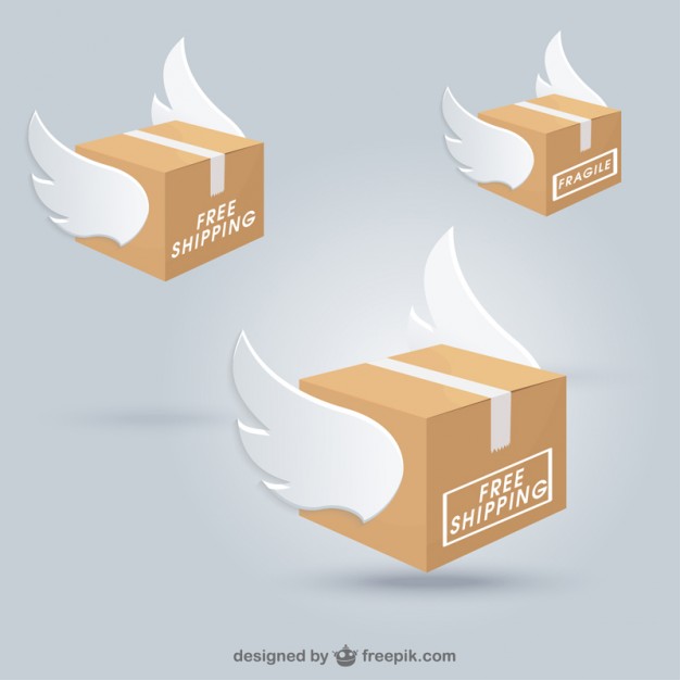 626x626 Shipping Boxes With Wings Vector Free Download