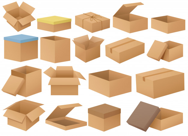 626x453 Cardboard Boxes Vector Premium Download