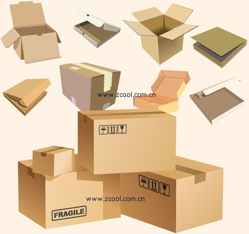 490x461 Cardboard Boxes Blank Vector Free Vector In Encapsulated