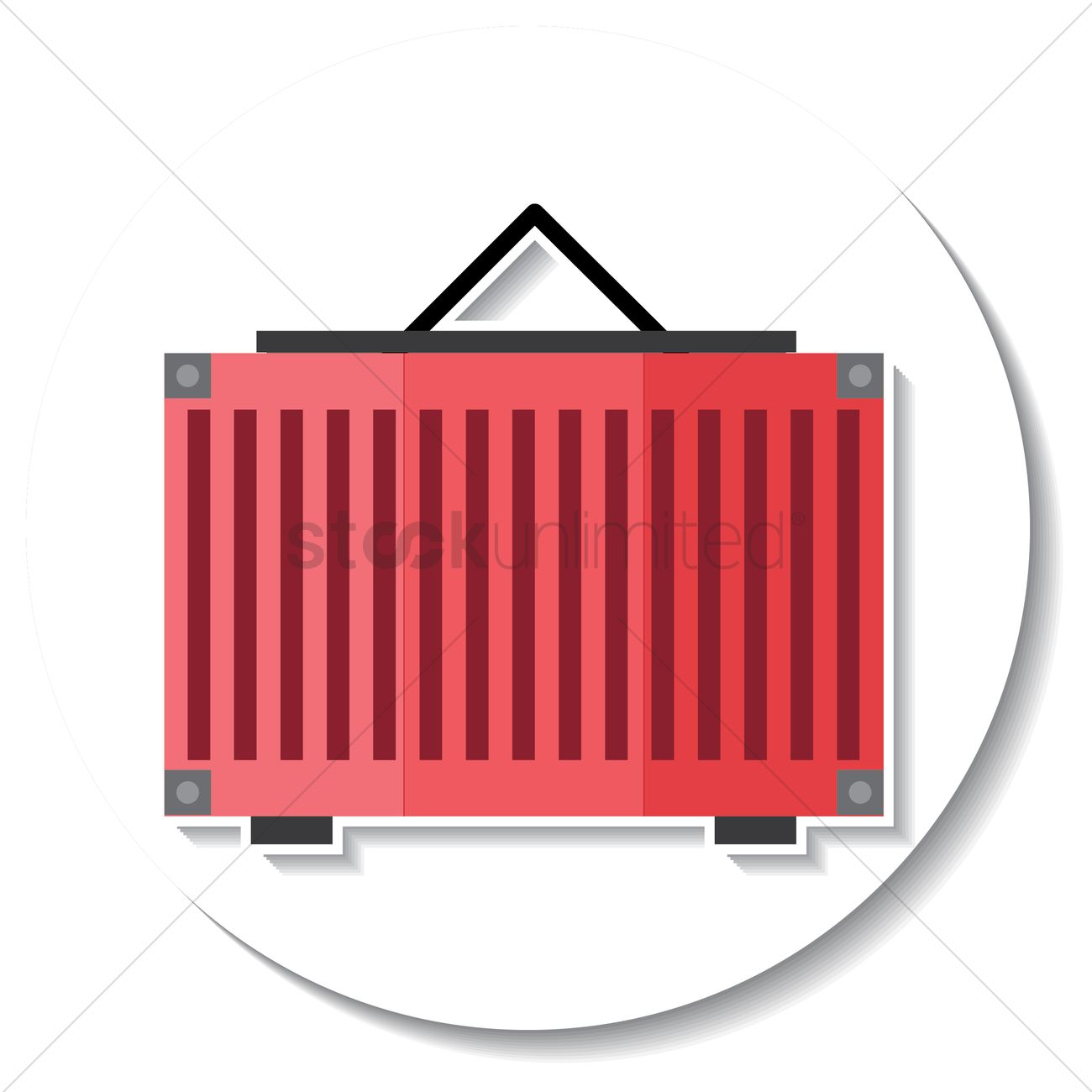 1300x1300 Free Shipping Container Vector Image