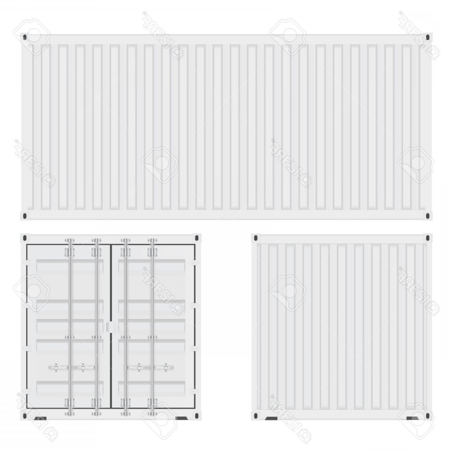 1560x1560 Photostock Vector Shipping Container Vector Illustration Isolated