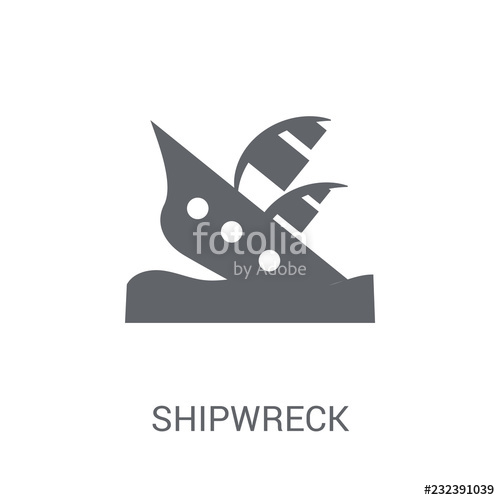 500x500 Shipwreck Icon Trendy Shipwreck Logo Concept On White Background
