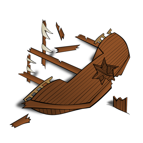 500x500 Shipwreck Vector Image