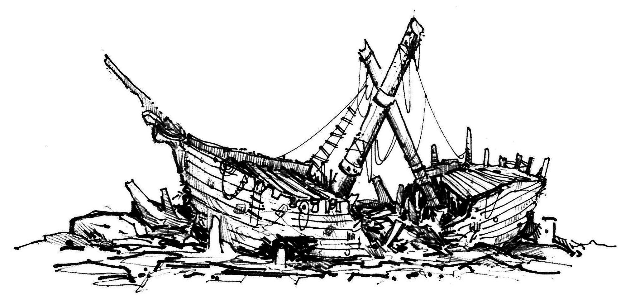 1993x963 Image Result For Shipwreck Drawing Sunken Ships Ship Drawing