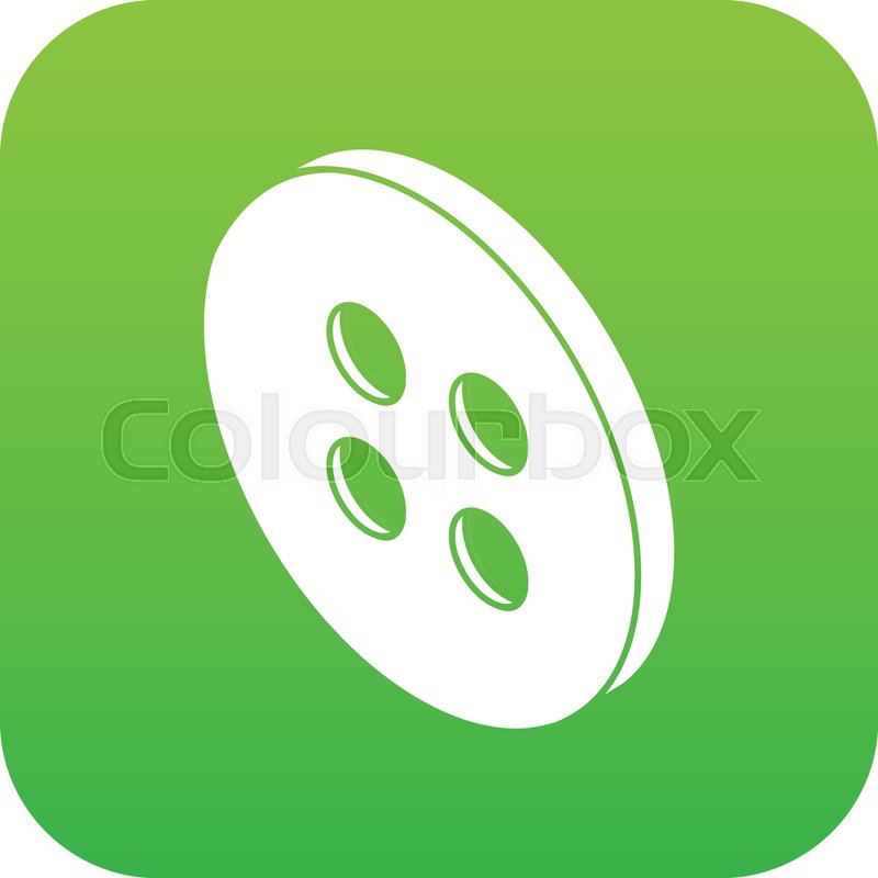 800x800 Classic Shirt Button Icon Green Vector Stock Vector Colourbox
