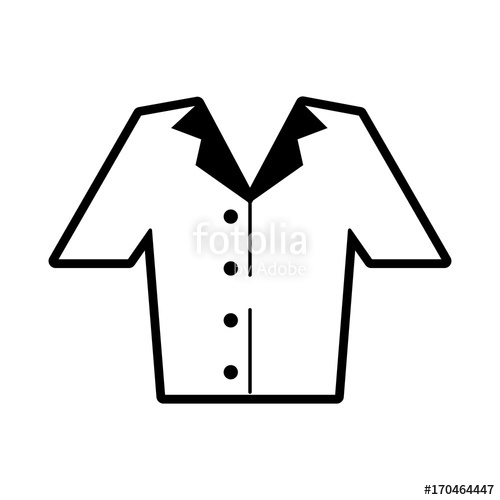 500x500 Shirt Button Up Clothes Icon Image Vector Illustration Design