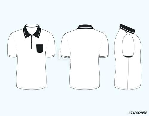 500x389 Polo Shirt Design Templates Front Back And Side Views Vector