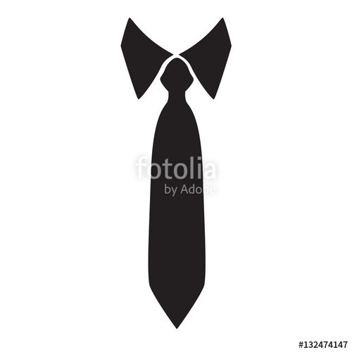 500x500 Tie And Shirt Collar Icon, Silhoette Stock Image And Royalty Free