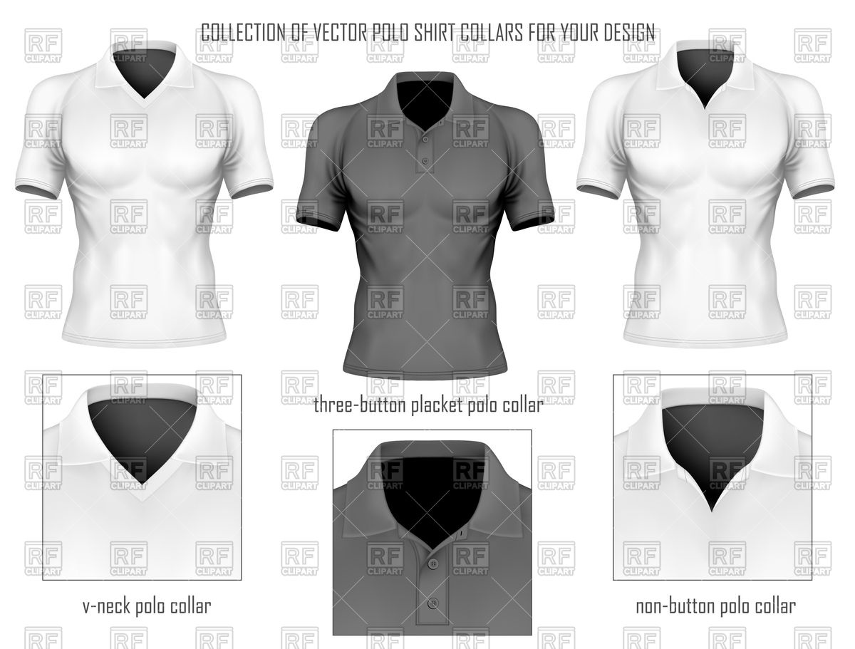 1200x911 Collection Of Polo Shirt Collars Vector Image Of Objects Ivelly