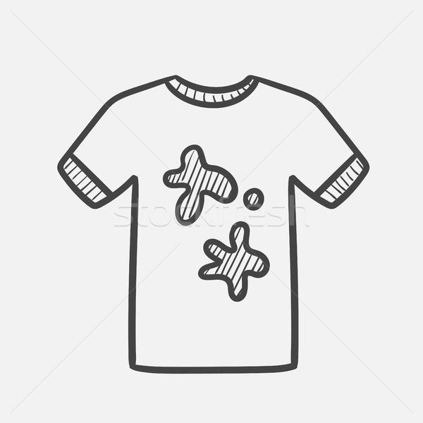 600x600 Dirty T Shirt Hand Drawn Sketch Icon Vector Illustration Andrei