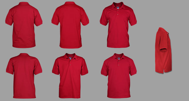 645x345 Photoshop Men's Polo Mockup Templates Pack
