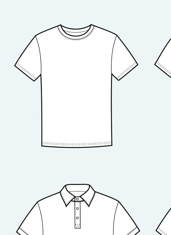 570x785 White T Shirt Vector Template