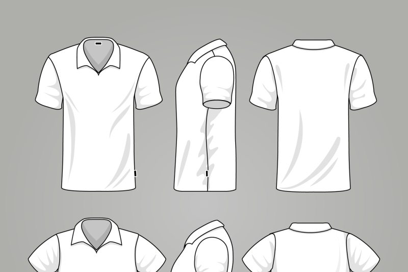 800x533 Blank White Mens And Womens T Shirt Outline Vector Template