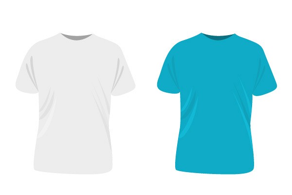 600x400 Plain White T Shirt Template