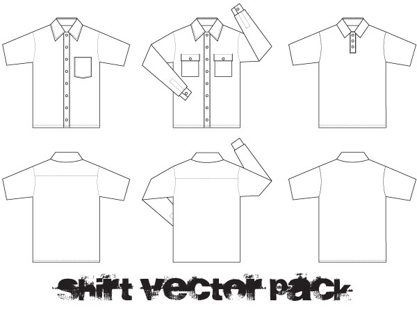 600x447 Shirt Vector Pack Download Free Vector Art Free Vectors
