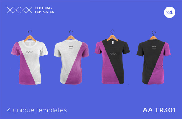 585x384 Blank T Shirt Templates