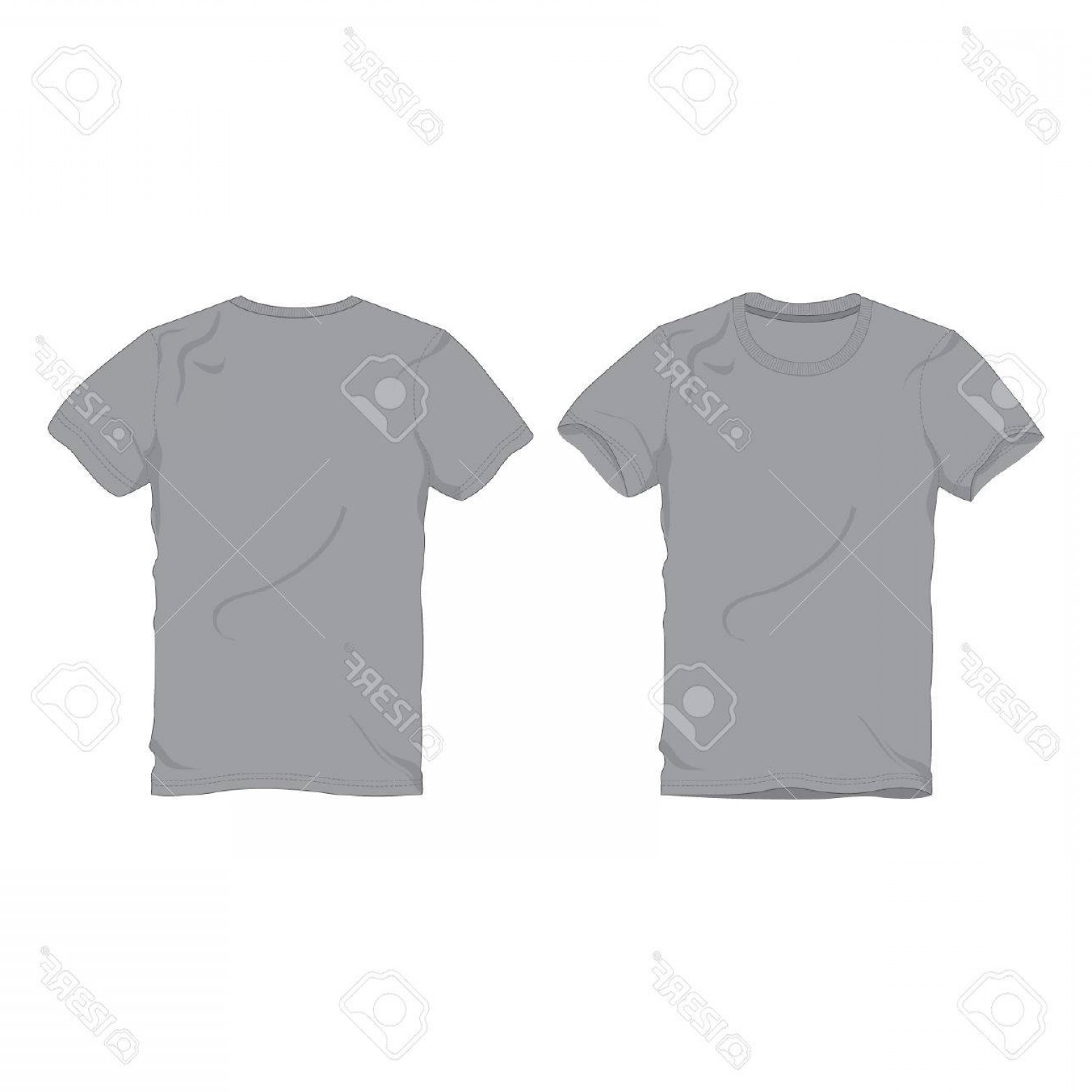 Photostock Vector Men Gray Round Neck T Shirt Vector Template 1560x1560 Photostock Vector Men Gray Round Neck T Shirt Vector Template