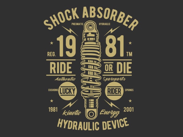 600x450 Shock Absorber Vector T Shirt Design