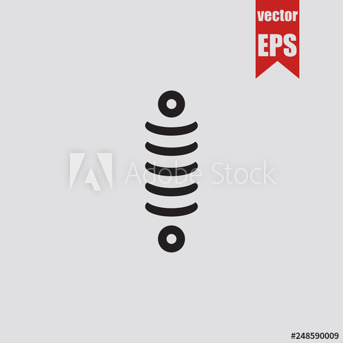500x500 Shock Absorber Icon Vector Illustration