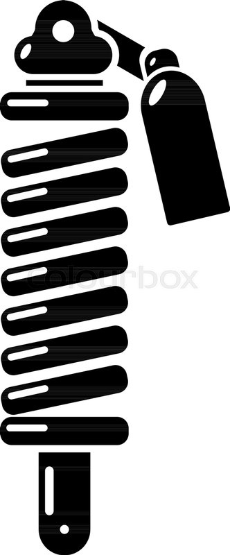 332x800 Shock Absorber Icon Simple Stock Vector Colourbox