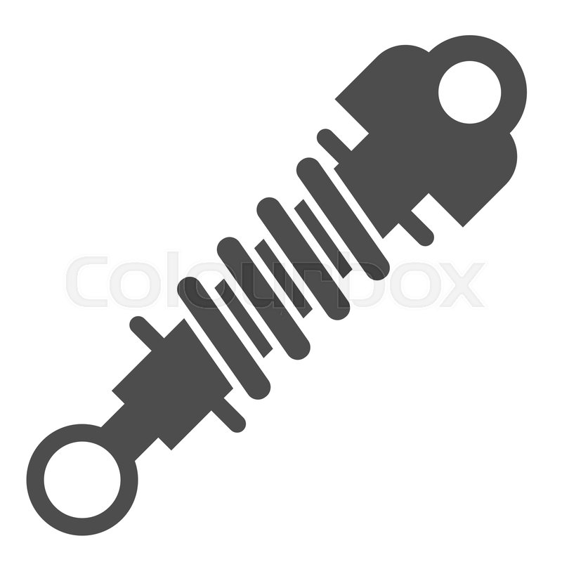 800x800 Shock Absorber Solid Icon Spring Stock Vector Colourbox