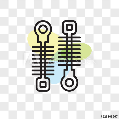 500x500 Shock Absorber Vector Icon Isolated On Transparent Background