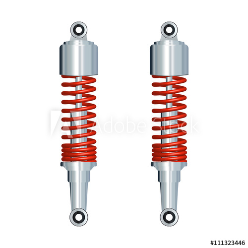 500x500 Shock Absorber Vector Illustration Isolated On White Background