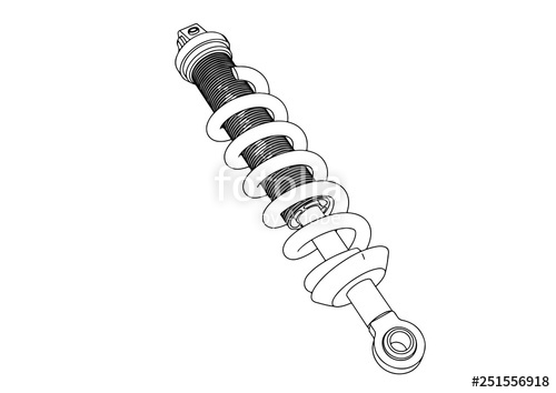 500x354 Car Shock Absorber Vector Stock Image And Royalty Free Vector