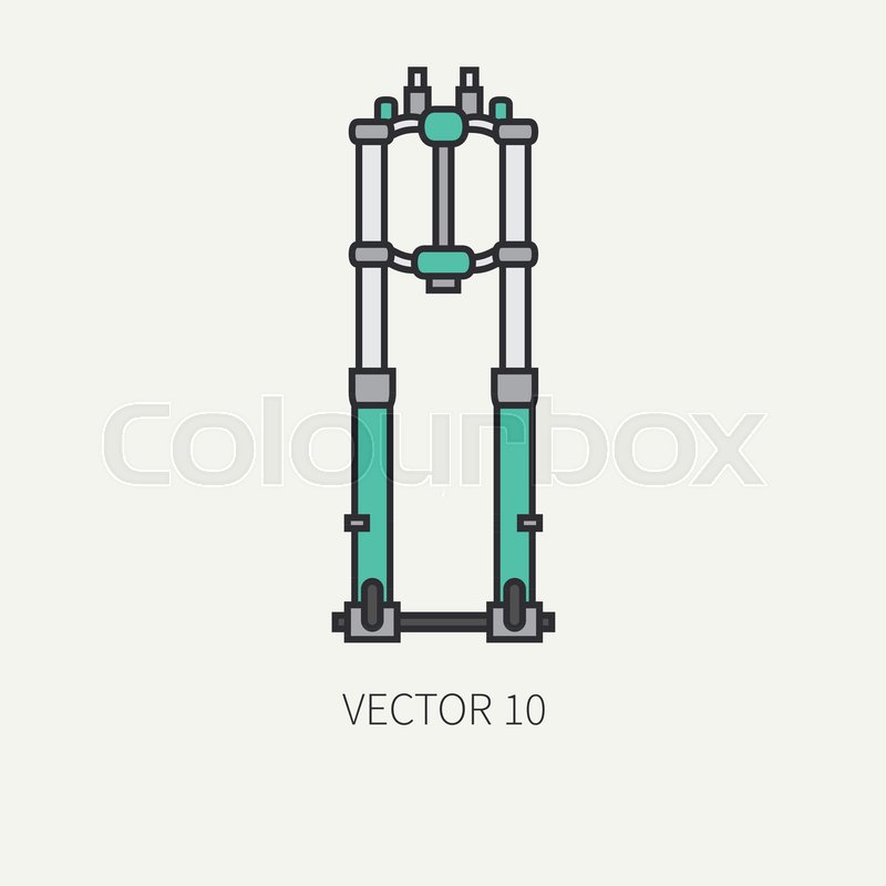 800x800 Line Flat Color Vector Motorcycle Icon Stock Vector Colourbox