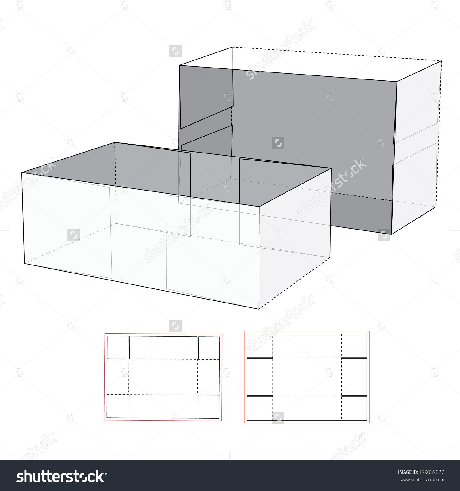 Shoe Box With Die Cut Pattern Stock Vector Illustration 1500x1600 Shoe Box With Die Cut Pattern Stock Vector Illustration