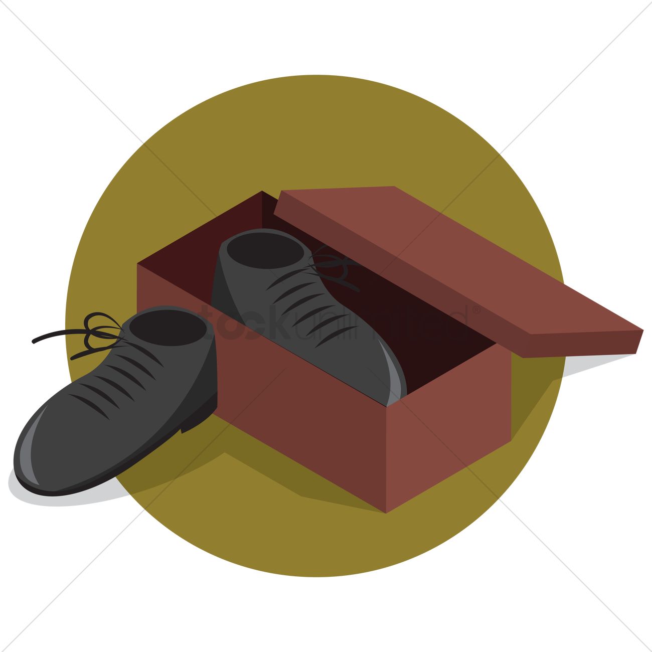 Shoe Box Vector Image 1300x1300 Shoe Box Vector Image