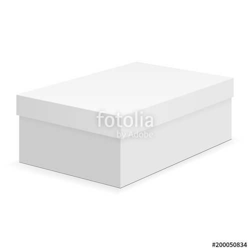 Shoe Box Mock Up Isolated On White Background Vector Illustration 500x500 Shoe Box Mock Up Isolated On White Background Vector Illustration