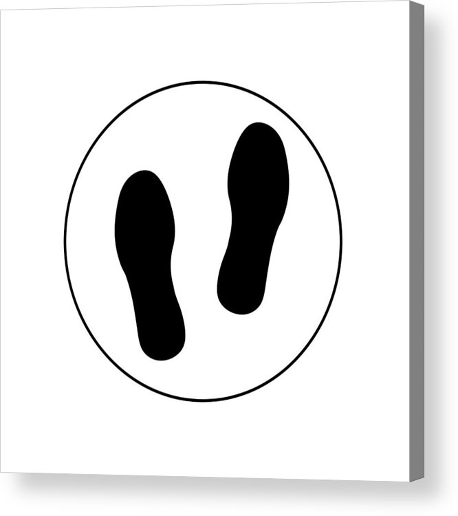 Shoe Print Vector Illustration Acrylic Print 666x750 Shoe Print Vector Illustration Acrylic Print